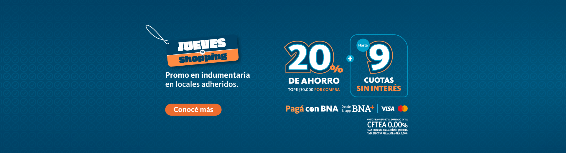 Jueves de shoppin, ahorra en indumentaria en locales adheridos de yopings.  20 porciento de ahorro y 9 cuotas sin interésHacé clic en el enlace para saber más