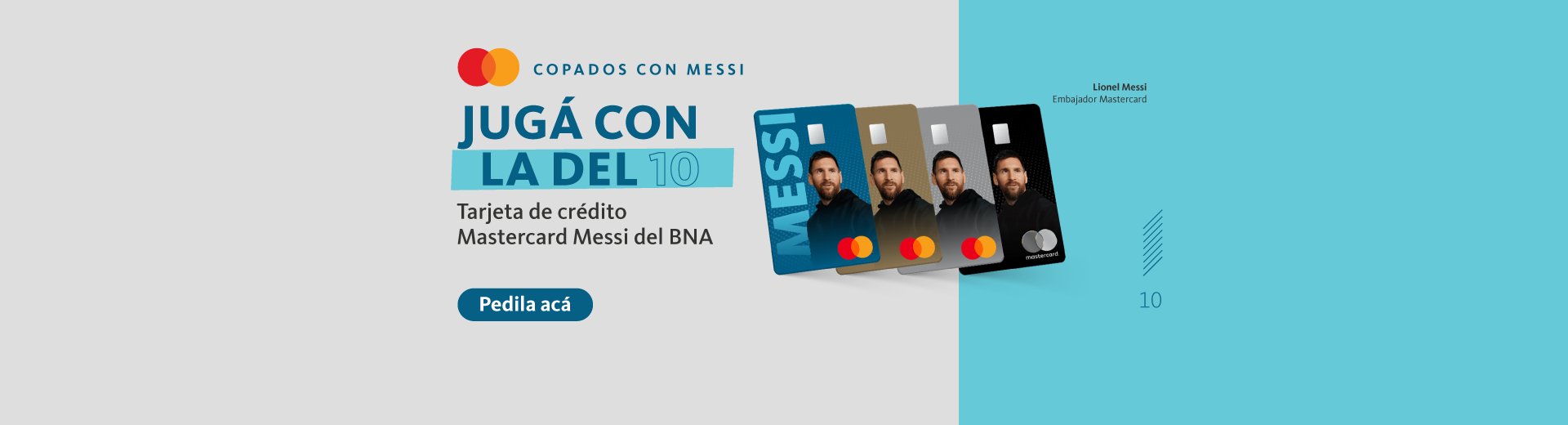 nos copamos con messi llega la nueva tarjeta de crédito mastercard messi del b n a hace clic en el enlace para conocer más